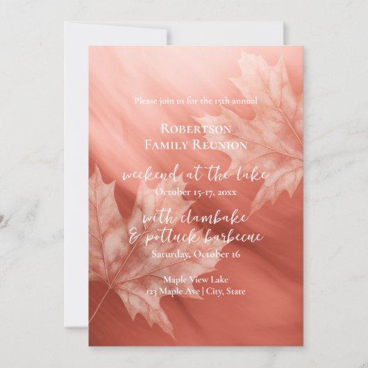 テラコッタメープル離れ秋ファミリー懇親会 招待状 (正面)