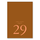 テラコッタモスグリーンシンプルプレーン結婚ズ テーブルナンバー (正面)