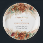 テラコッタモダンの花バーガンディのパンパ緑 ペーパープレート<br><div class="desc">色とはっきりしたのtouchをポップ・アートのあなたの装飾に加え結婚る準備？テラコッタの花モダンと燃えるパンパと緑の紙のプレートよ！これらのユニークプレートは、あなたの特別な日におもしろいと冒険的な雰囲気を追加するのに最適である。彼らの色鮮やかや植物性デザインで、彼らはあなたのクリエイティブと大胆な味に畏敬の念を持って結婚あなたの客の声離れを出すに違いない。だから先に進み、型破りな受け入れ、これらの魅惑的な紙プレートがあなたの披露宴のハイライトである！アイテムの一致や連絡カスタマイズに躊躇しない。赤面バラ©</div>