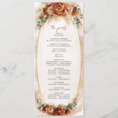 テラコッタモダンの花ブルゴーニュのパンパスプログラム プログラム (裏面)