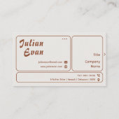 テラコッタモダンアーストーンはっきりしたタイポグラフィこんにちは 名刺 (裏面)