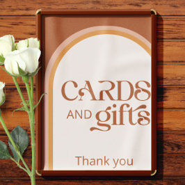 テラコッタモダンアーチタイポグラフィカードとギフト ポスター