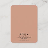 テラコッタモダンイヤリング表示カード 名刺 (裏面)