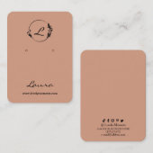 テラコッタモダンイヤリング表示カード 名刺 (正面/裏面)