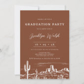 テラコッタモダンウェスタン卒業 招待状 (正面)