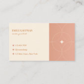 テラコッタモダングラデーションのメイクアップアーティスト 名刺 (裏面)