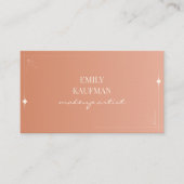 テラコッタモダングラデーションのメイクアップアーティスト 名刺 (正面)