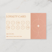 テラコッタモダングラデーションメイクアップアーティストマーケティング ロイヤリティカード (裏面)