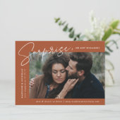 テラコッタモダンサプライズ写真婚約 案内状 (スタンド正面)