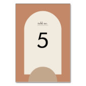 テラコッタモダンサンドボホアーチジオメトリック結婚ス テーブルナンバー (裏面)