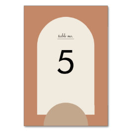 テラコッタモダンサンドボホアーチジオメトリック結婚ス テーブルナンバー