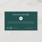 テラコッタモダンシンプルオーダーサンキュー 名刺 (裏面)