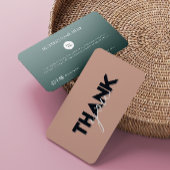 テラコッタモダンシンプルオーダーサンキュー 名刺