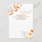 テラコッタモダンスクリプトエレガント秋の結婚式 エンクロージャーカード (正面)