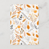 テラコッタモダンスクリプトエレガント秋の結婚式 エンクロージャーカード (裏面)