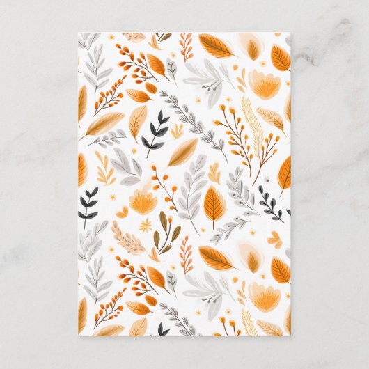 テラコッタモダンスクリプトエレガント秋の結婚式 エンクロージャーカード (裏面)