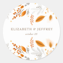 テラコッタモダンスクリプトエレガント秋の結婚式