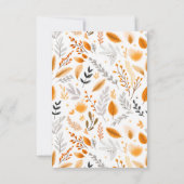 テラコッタモダンスクリプトエレガント秋の結婚式 出欠カード (裏面)