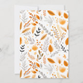 テラコッタモダンスクリプトエレガント秋の結婚式 招待状 (裏面)