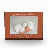 テラコッタモダンスクリプト写真バプテスマ写真ブロック フォトブロック (正面)