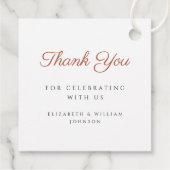 テラコッタモダンスクリプト写真バプテスマ フェイバータグ (裏面)