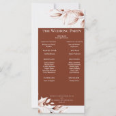 テラコッタモダンスケッチされた葉 (裏面)