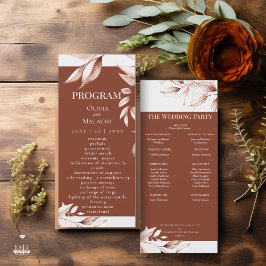 テラコッタモダンスケッチされた葉