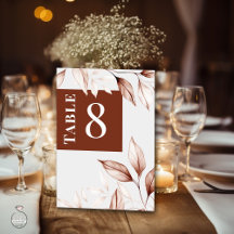 テラコッタモダンスケッチされた葉