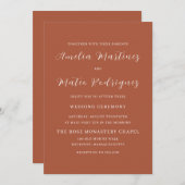 テラコッタモダンス結婚クリプト 招待状 (正面/裏面)