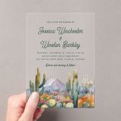 テラコッタモダンデザートカボスアクリル招待状 アクリル招待状 (インサイチュ (ポータブル))