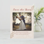 テラコッタモダンバーンスオレンジボホ結婚ズ セーブザデート (スタンド正面)