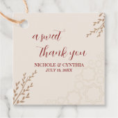 テラコッタモダンバーンスオレンジボホ結婚ズ フェイバータグ (正面)