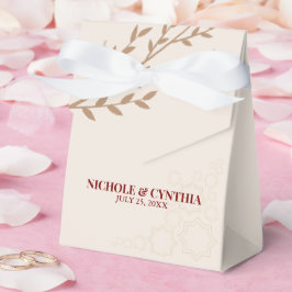 テラコッタモダンバーンスオレンジボホ結婚ズ フェイバーボックス