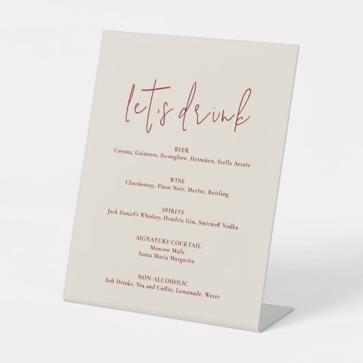 テラコッタモダンバーンスオレンジボホ結婚ズ 台座サイン (正面)