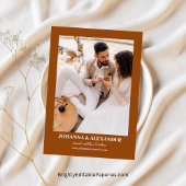 テラコッタモダンフォトボホパンパスグラス結婚ズ セーブザデート