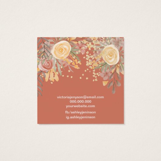 テラコッタモダンフローラスタッドイヤリング表示 (裏面)