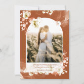 テラコッタモダンフローラ写真ありがとう サンキューカード (正面)