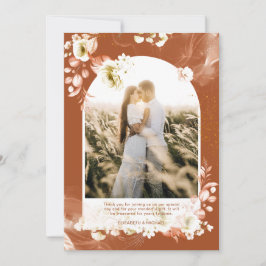 テラコッタモダンフローラ写真ありがとう サンキューカード