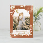 テラコッタモダンフローラ写真ありがとう サンキューカード (スタンド正面)