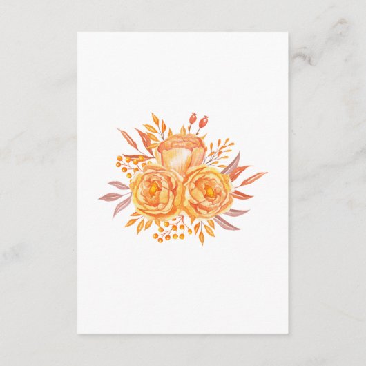 テラコッタモダンフローラ素朴結婚ズ エンクロージャーカード (裏面)