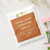 テラコッタモダンベビーシャワーカスタムありがとう フェイバーバッグ (封をした状態)