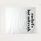 テラコッタモダンホワイトバルミツワー写真背景 タペストリー (正面(横))