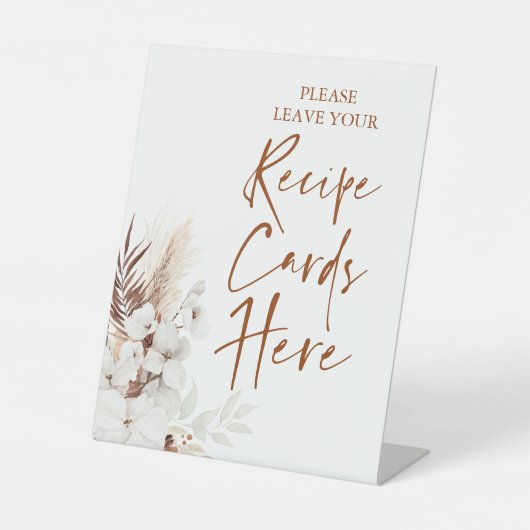 テラコッタモダンホワイトフローラレシピカードはこちら 台座サイン (正面)