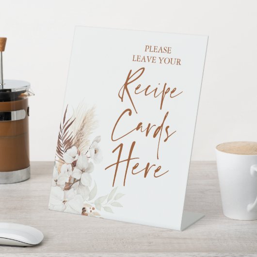 テラコッタモダンホワイトフローラレシピカードはこちら 台座サイン (インサイチュ)
