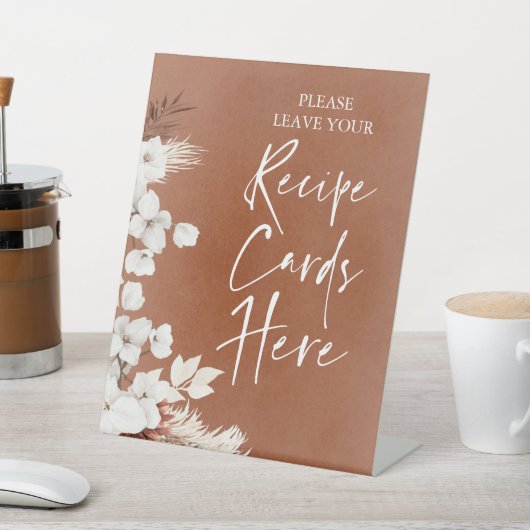 テラコッタモダンホワイトフローラレシピカードはこちら 台座サイン (インサイチュ)