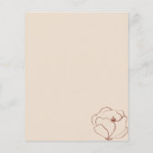 テラコッタモダンボタニカルバジェットベビーシャワー チラシ (裏面)