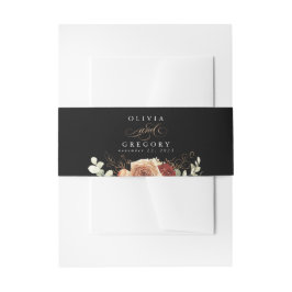 テラコッタモダンボホブラック結婚ズ 招待状ベリーバンド