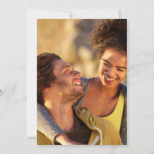 テラコッタモダンミニマル写真結婚の日付 招待状 (裏面)