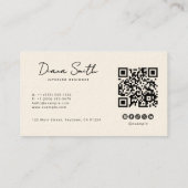 テラコッタモダンミニマルQRコード 名刺 (裏面)