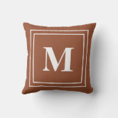 テラコッタモダンモノグラム装飾用クッション クッション (裏面)